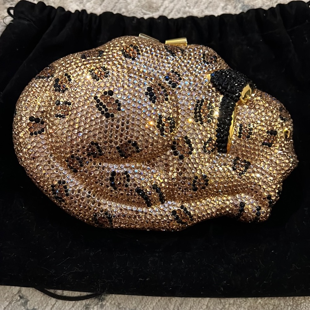 Leopard Rhinestone Clutch - Picture 3 of 10